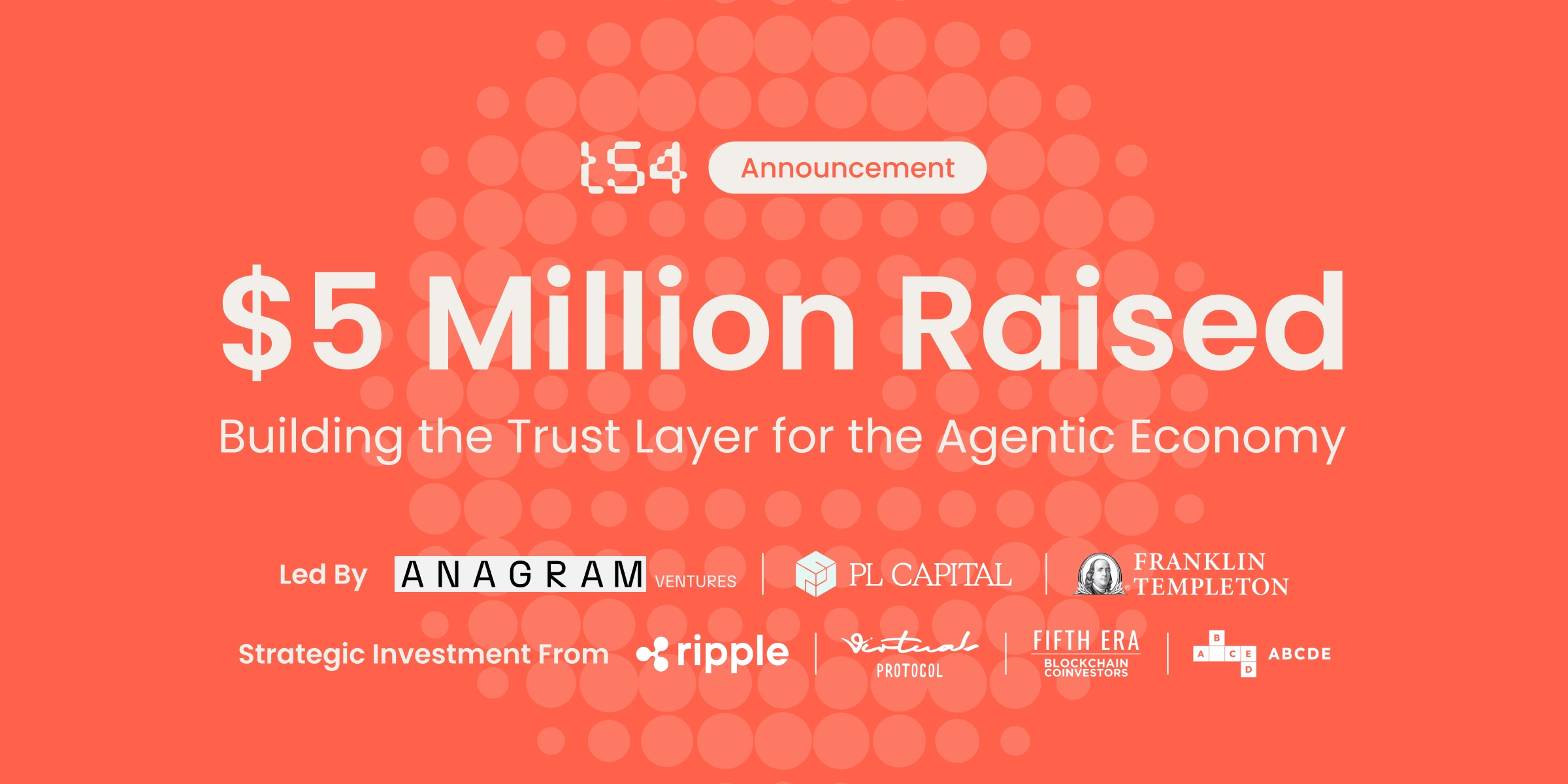 t54 $5M Seed Round - Led by Anagram, PL Capital, Franklin Templeton