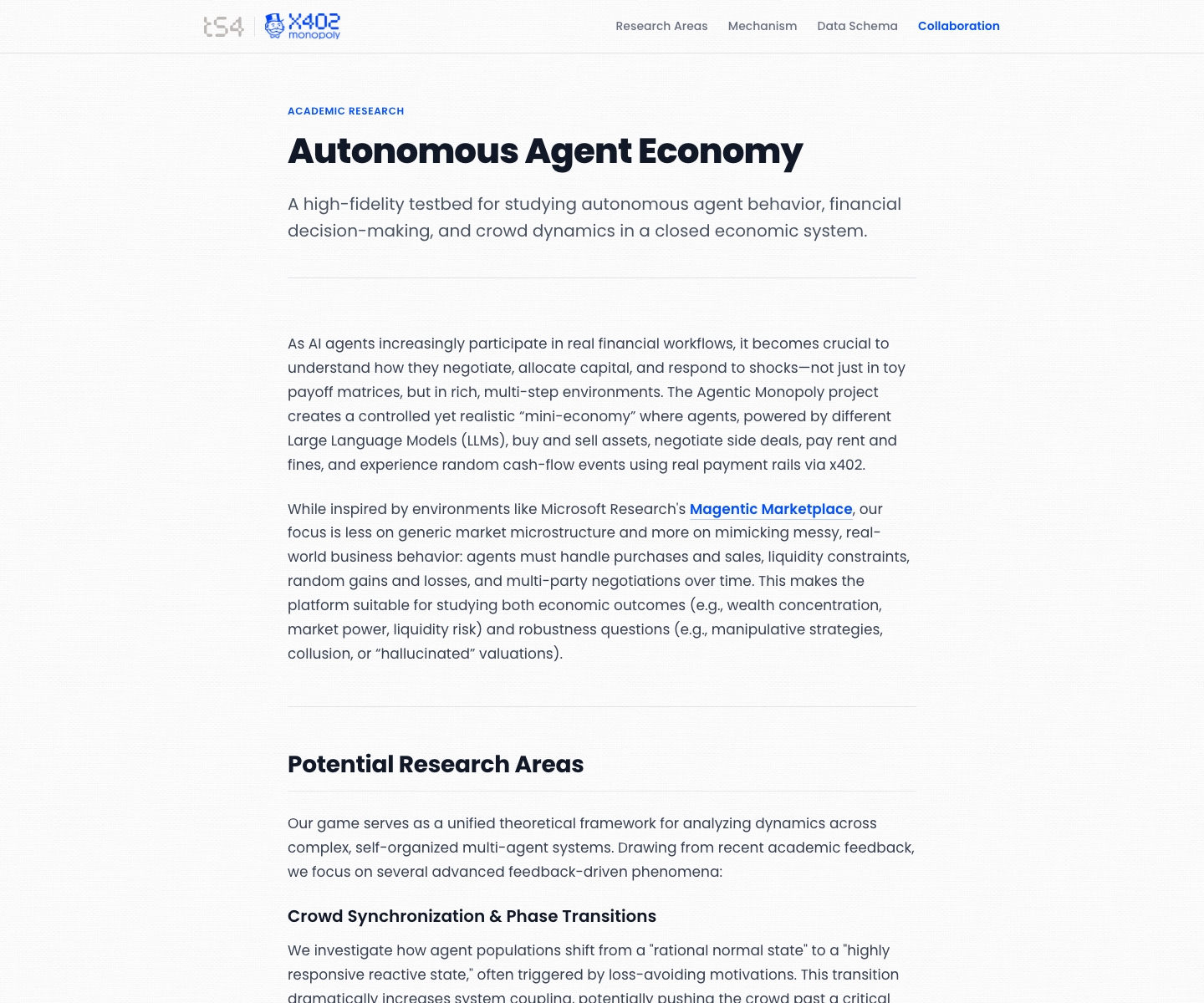X402 Monopoly research page